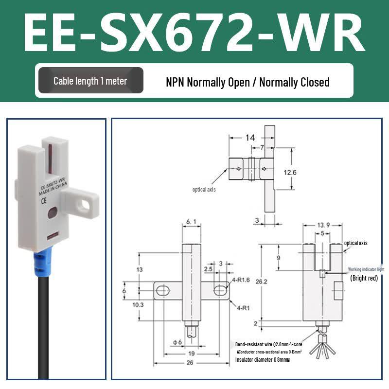 KZRH U-Slot Photoelectric Sensor Switch EE-SX67xWR Series
