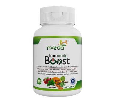 Nveda Immunity Booster with Papaya Leaves Extract, Giloy, Fenugreek Seeds, Curcumin Longa for Immunity (60 Tablets)