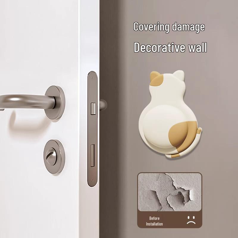 Adorable Silicone Anti-Collision Pad: Door Handle Mute Protector & Decorative Soft Rubber Pad