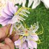 AWAYTR Artifial Colorful Peony Hair Claws Plastic Floral Hair Clips Crab For Girl Gift Hair Accessories Valentine Headwear