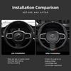 38cm Carbon Fiber Leather Car Steering Wheel Cover For Volvo V60 V40 XC90 S60 C30 V50 V70 S90 Auto Interior Accessories Keychain
