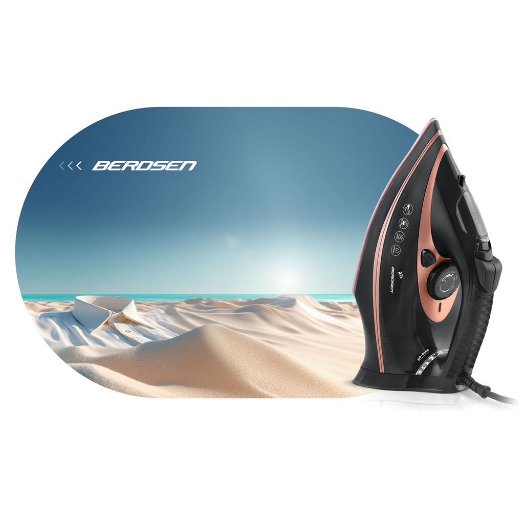 3000W Steam Iron Berdsen Bd-332 Ceramic Coating Vertical Operation