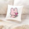 Ato Pink Bunny Pillow Case Cushion Cover Soft Cute Throw Pillow Case For Car Sofa Pillowcase Polyester With Zipper