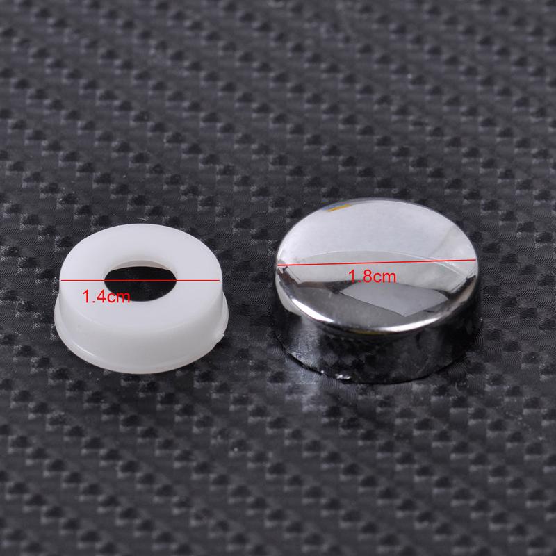 4 Stück ABS Schraubenmutterkappe + Schraubenabdeckung Set Universal für Auto LKW Motorrad Sicherheit Kennzeichenhalter Montage Schrauben Bolzen