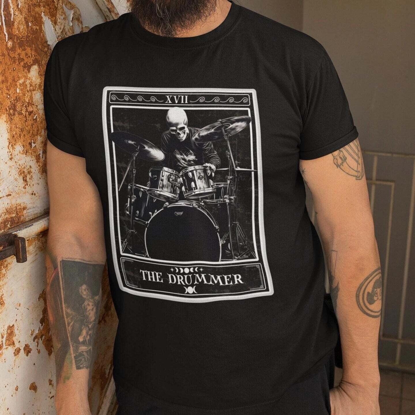 The Drummer Tarot Card T-Shirt 2XL
