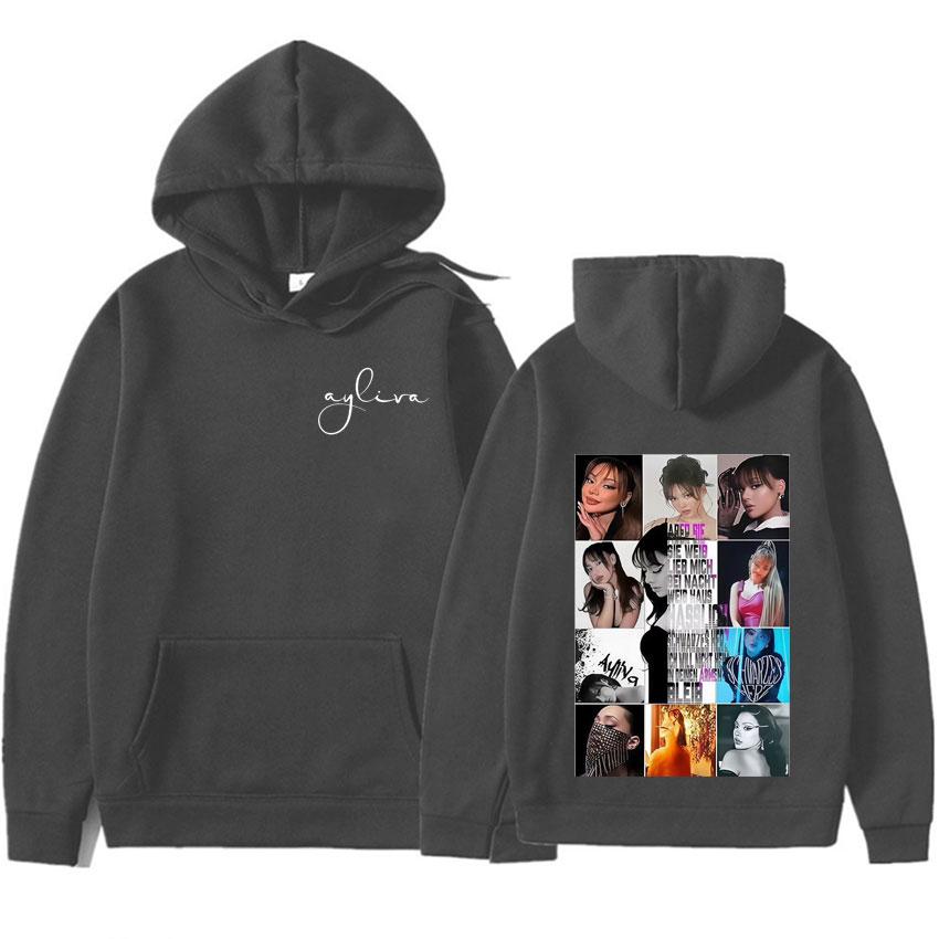 

Die Ayliva Tour Hoodie Men Women Y2k Clothes Long-sleeved High Quality Pullover Harajuku Aesthetic Casual Sweatshirt Unisex M темно-сірий колір
