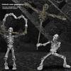 Medieval Doll Warrior Toys DIY Movable Joint Doll Figurine Skeleton Halloween Decorations Toys Skull Mini Gift Stress-relie D5W0