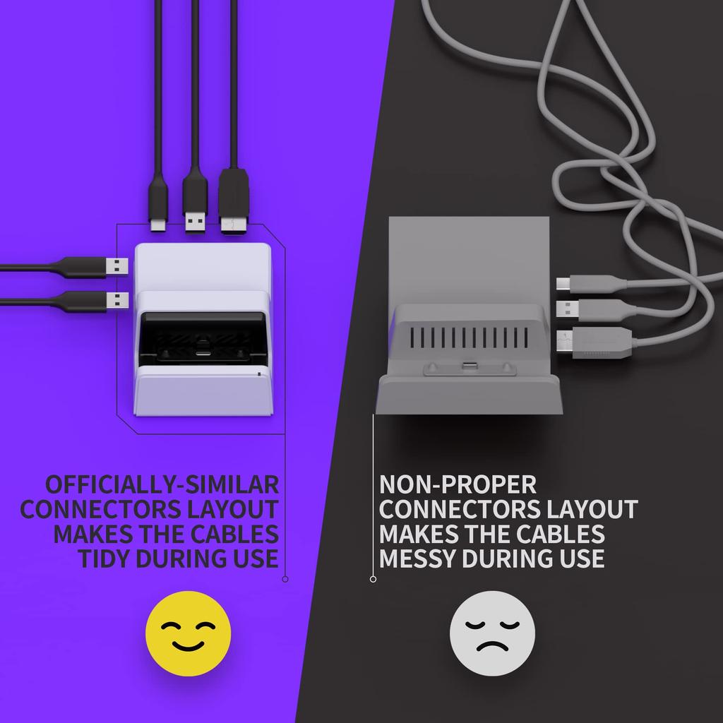 Dock Body and Circuit Board Chip Are Not Included Redesigned Portable Mini Dock Shell Cover for Compatible with eXtremeRate Switch Replacement Shell
