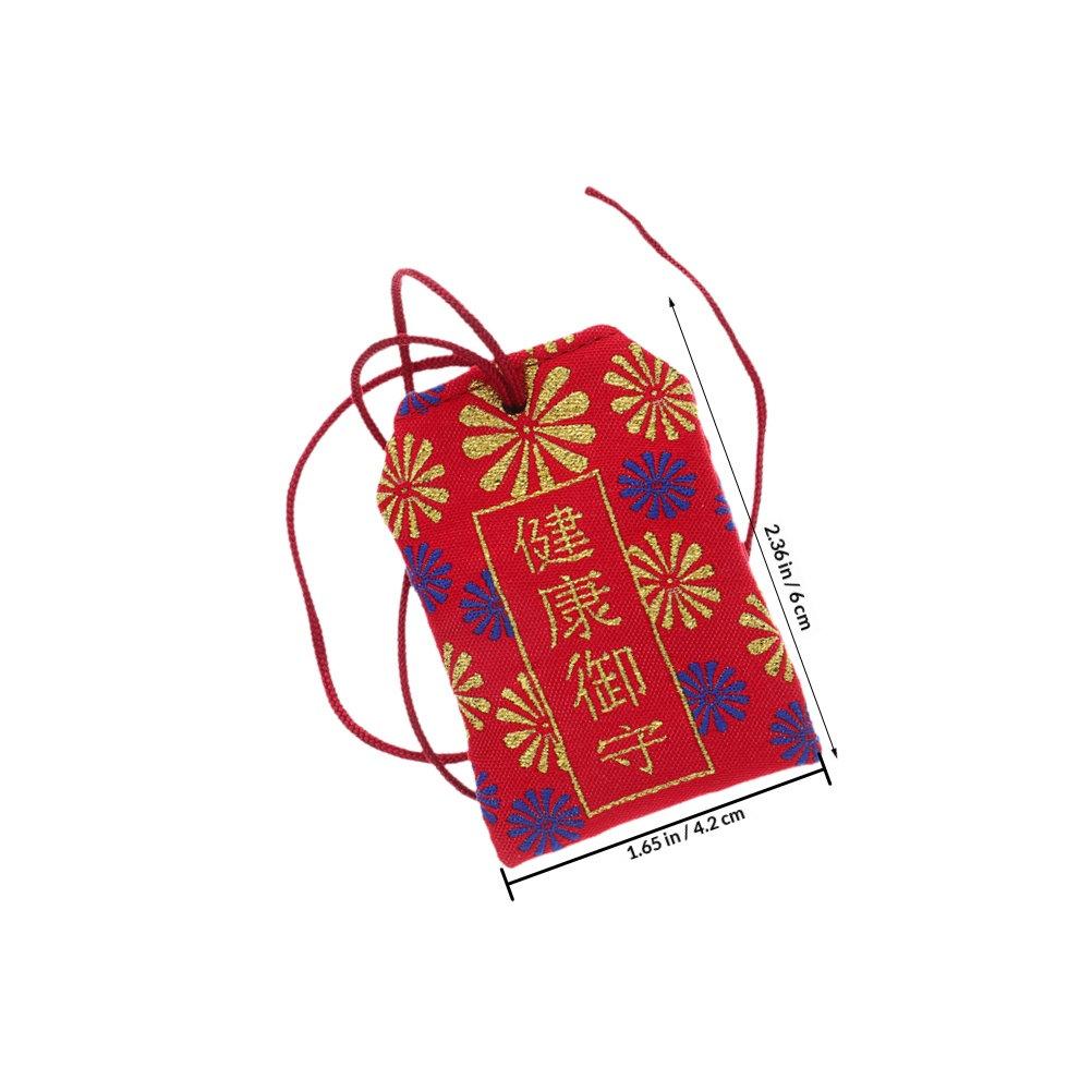 2 Pezzi Borsa Benedizione Giapponese Omamori Fatto a Mano Tradizionale Amuleto Fortuna Giapponese Ciondolo per Auto Casa Borsa a Mano Portafortuna Protettivo
