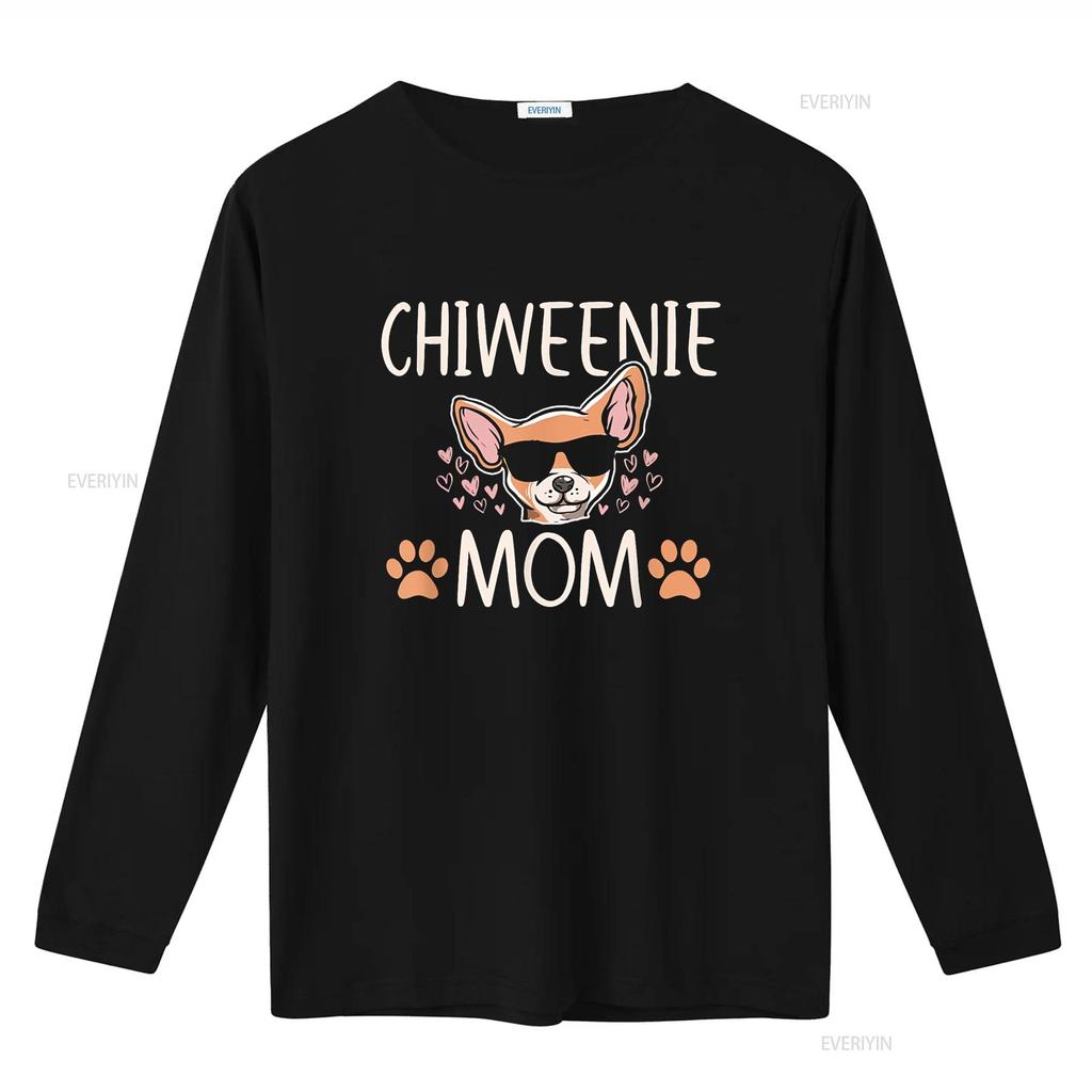 Chiweenie Love Cool Chihuahua Cute Dog Mom Owner Lover T Shirt vintage Washed Top For Everyday Wear Slightly Breathable