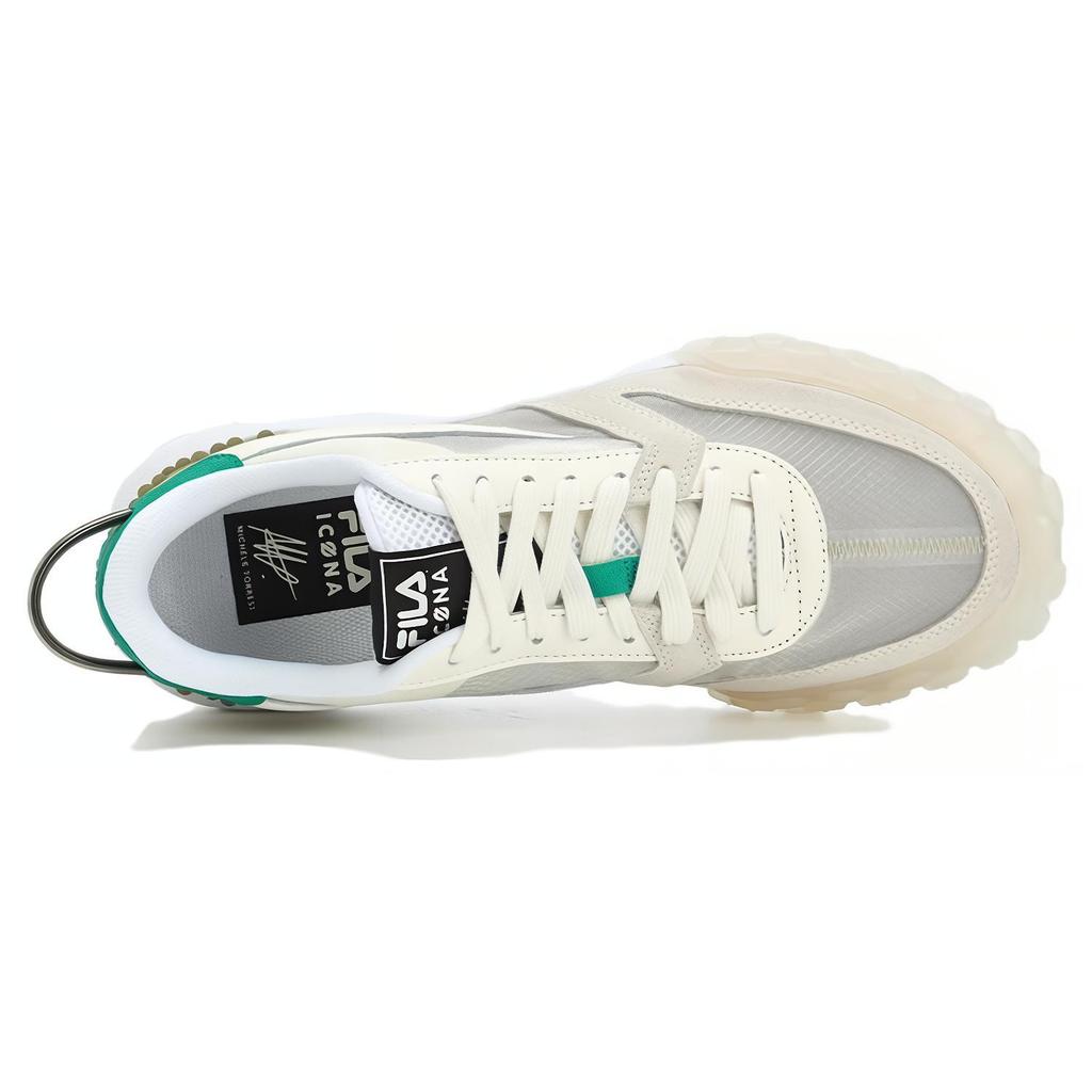 New FILA Gara Low Top Running Shoes Men's White Green F12M323101FVW