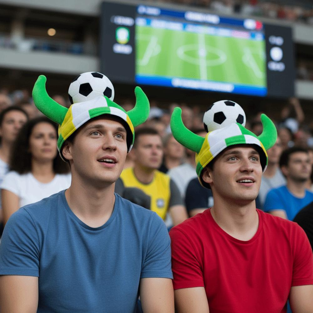 Vibrant Colors Soccer Fan Horn Hat Carnival Party Headwear  Family Gathering Fun