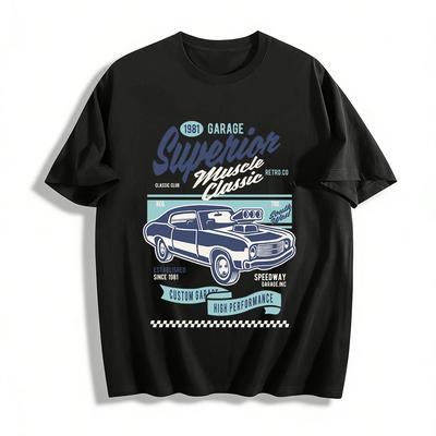 Vintage 1981 Garage Superior Muscle Car Graphic Casual Tee Pure Cotton T-shirt