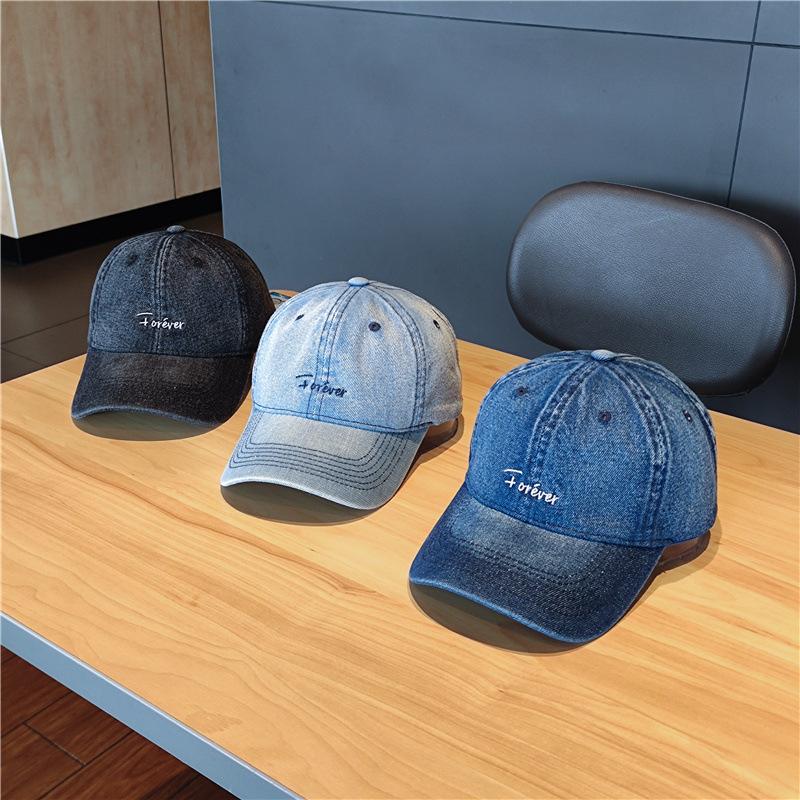 Women's Denim Duck Tongue Hat Spring/Summer Men's Casual Versatile Sunshade Baseball Hat