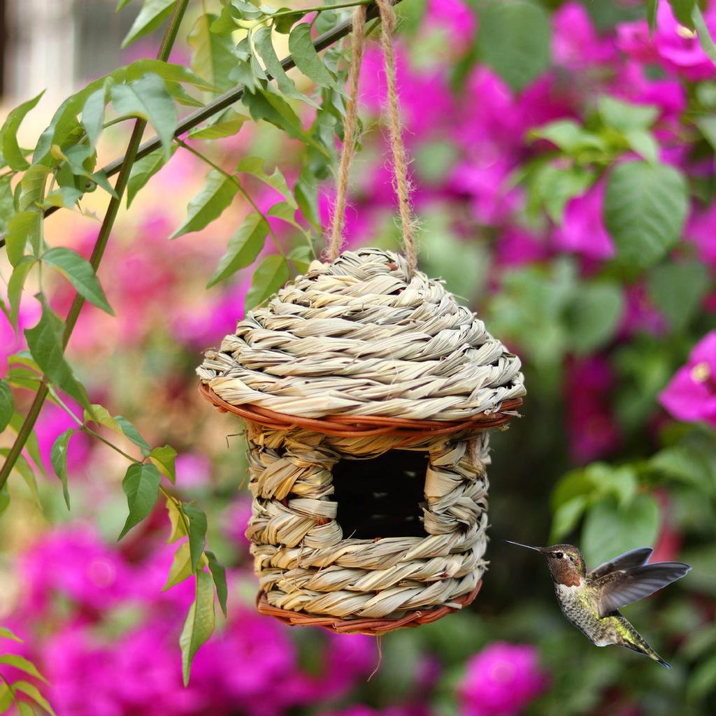 Bird Nest Cage Hummingbird Cage Toy Nest Nest Hummingbird Woven Hideouts Nest for Small Size Birds