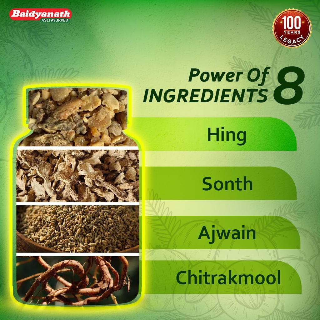 Baidyanath Gaisantak Bati 100 Tablets Pack Of 2 Quick Relief Gas Indigestion Digestive Support