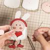 DIY Rabbit Keychain Craft Kit With PU Leather Materials Craft Accessory For Women Cartoon Bag Charm Gift Making