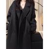 High-End Thickened Mid-Length Woolen Outer Wear for Women Autumn Winter Over-the-Knee Trench Coat Woolen Coat