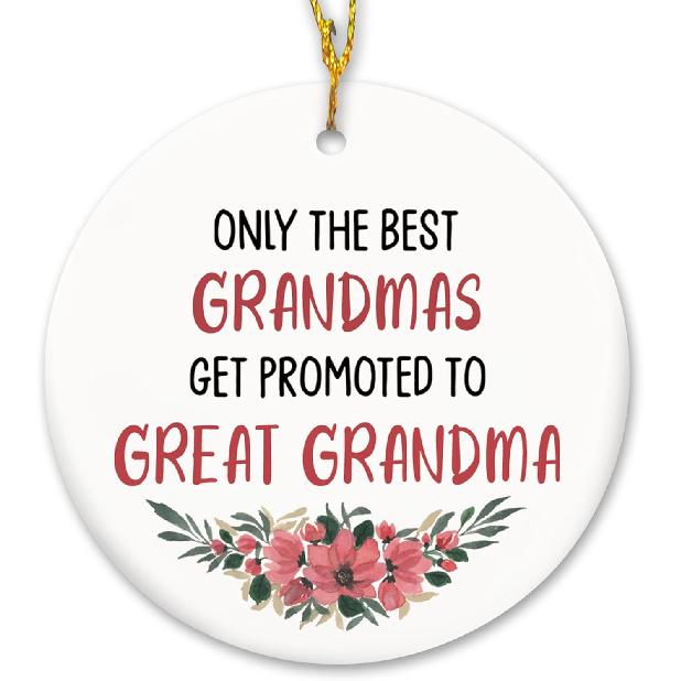 Grandparents Gifts Ornament, Grandparent Gift from Grandkids, Pregnancy Announcement Promoted to Grandparents Ornament, Great Grandparent Birthday Grandma