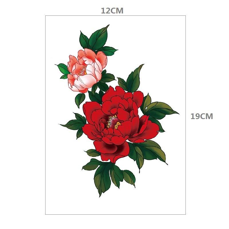 

Пион большой узор фото фотография переводная татуировка наклейка образец заказ татуировки 120*190MM