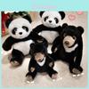 Plüsch Panda Bär Spielzeug mit kurzem Plüschmaterial Perfekt für Geschenke und Sammler