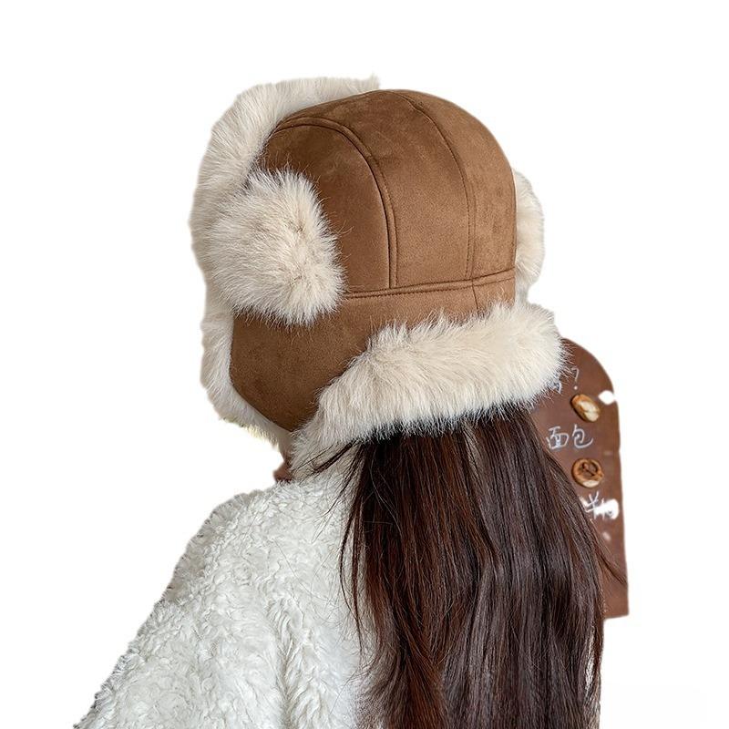 New Autumn and Winter Men's Lei Feng Hat Thickened Cold-proof Plush Warm Ear Protection Plus Velvet Outdoor Travel Women's Hat