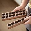1Pc Walnut Essential Oil Cosmetics Storage Rack Wooden Desktop Standing Display Rack Bathroom Kitchen Household Partition Log