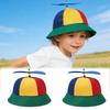 Rainbow Windmill Bamboo Dragonfly Cap Sun Protection Fishermen Cap Summer Beach Cap  Kids Adults