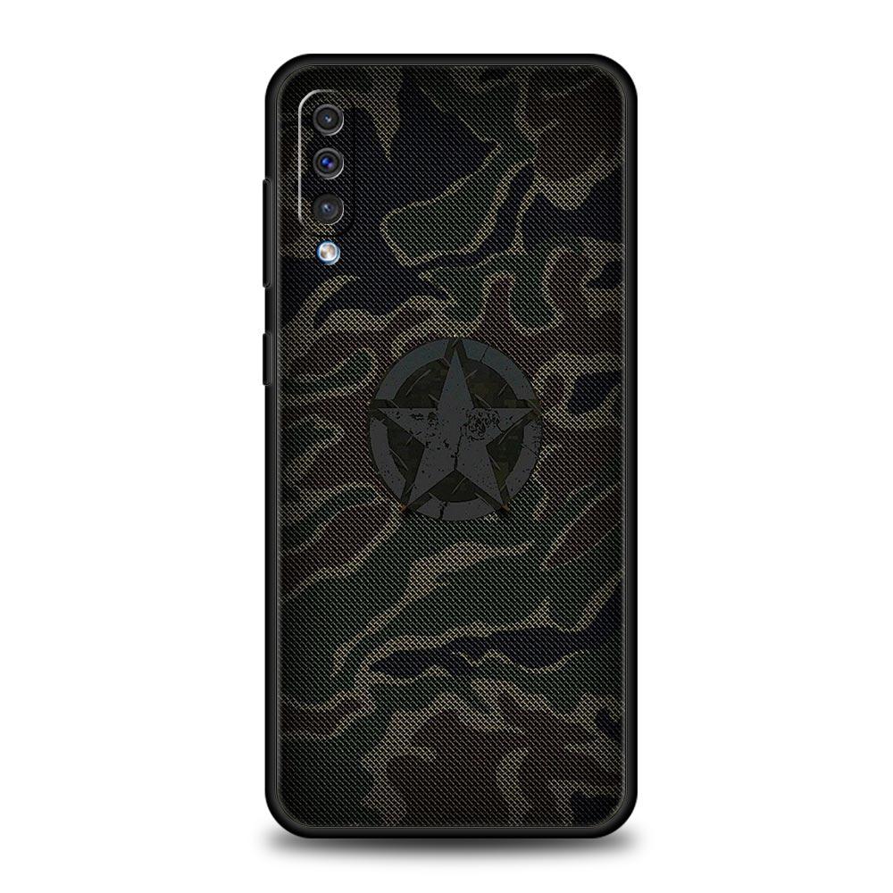 Custodia per Telefono Camouflage Stella dell'Esercito Per Samsung A56 A36 A26 A24 A12 A14 A16 A50 A70 A20E A22 A40 A34 A54 A42 A52 5G A04s A06 Cover