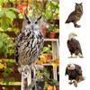 Bird Repelling Owl Ornaments Windmill Type Manual Paddle Head 360 Degree Rotating Owl Balcony Bird Repelling Ornaments