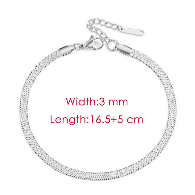 

Snake Blade Chain Bracelet for Women Gold Color Stainless Steel Punk Couple Bracelets Valentines Gift Jewelry Wholesale C046