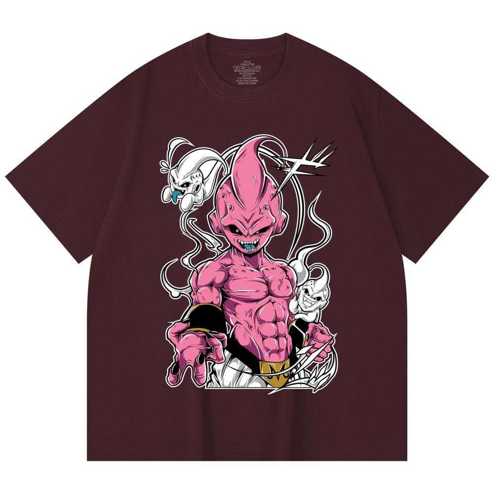 230 Gsm 100% Cotton Dragon Ball V12 Majin Buu Print Unisex Heavy Cotton T Shirt