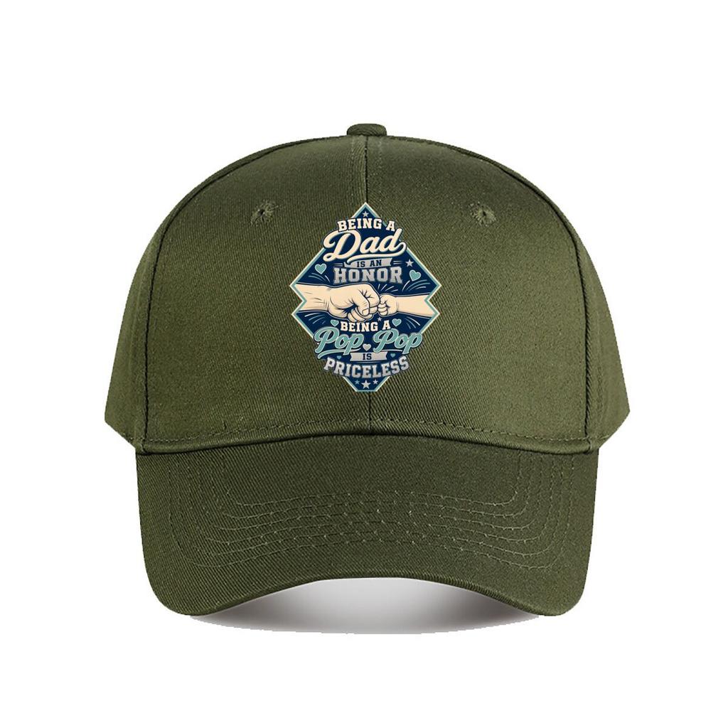 Honored Pop Pop Family Fist Bump Baseball Cap Fashion Outdoor Sports Sunhat Unisex Snapback Cap Womens