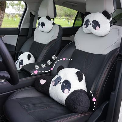 Panda Car Headrest Neck Pillow Cute Plush Comfort Car Headrest Neck Pillow Four Seasons General Motors Headrest Supplies