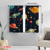 2D flat printing 2pcs Window Curtains Cubes Curtains - Girls Kids Rainbow Versatile Polyester,Without Electricity Birthday Party