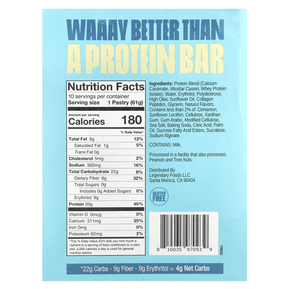 iHerb Protein Pastry, Brown Sugar Cinnamon, 10-Pack (61g each)