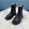 Chunky Ladies Shoes Platform Elegant With Medium Heels Anti Slip Women's Snow Boots Skid Winter 2024 Novelty Hot Protective Boot