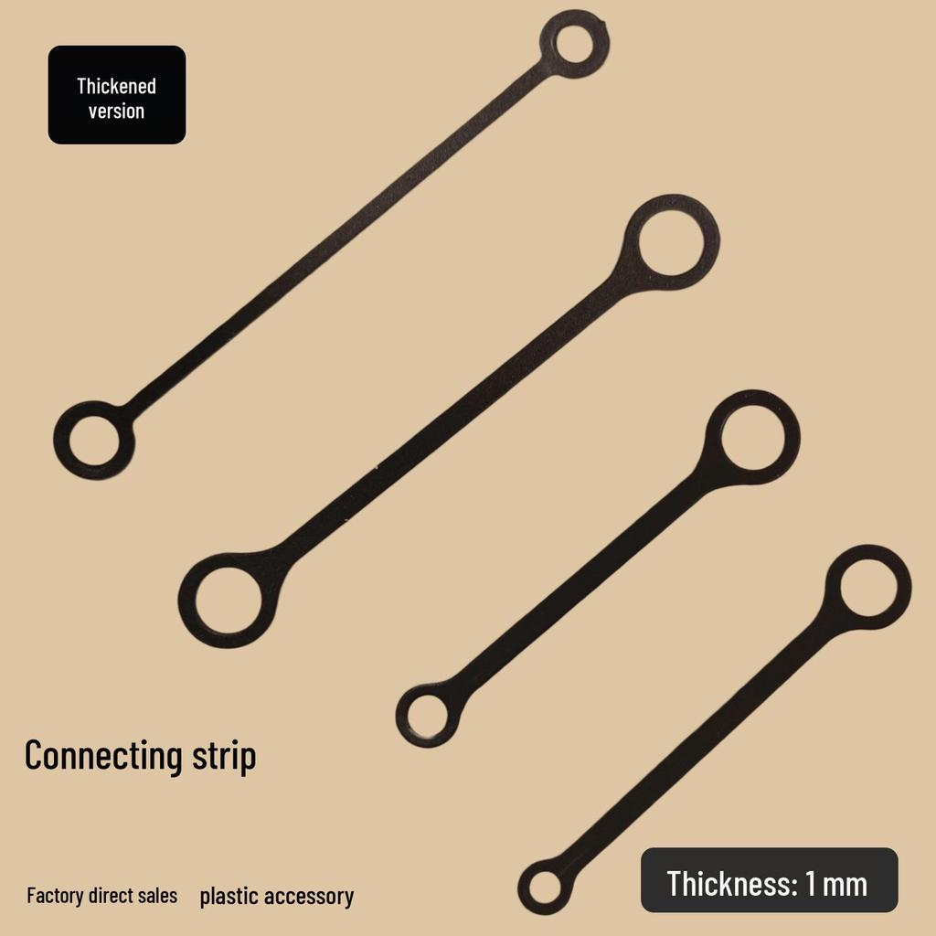 Black Plastic Connector Strip with Cap Buckle and Connecting Rope