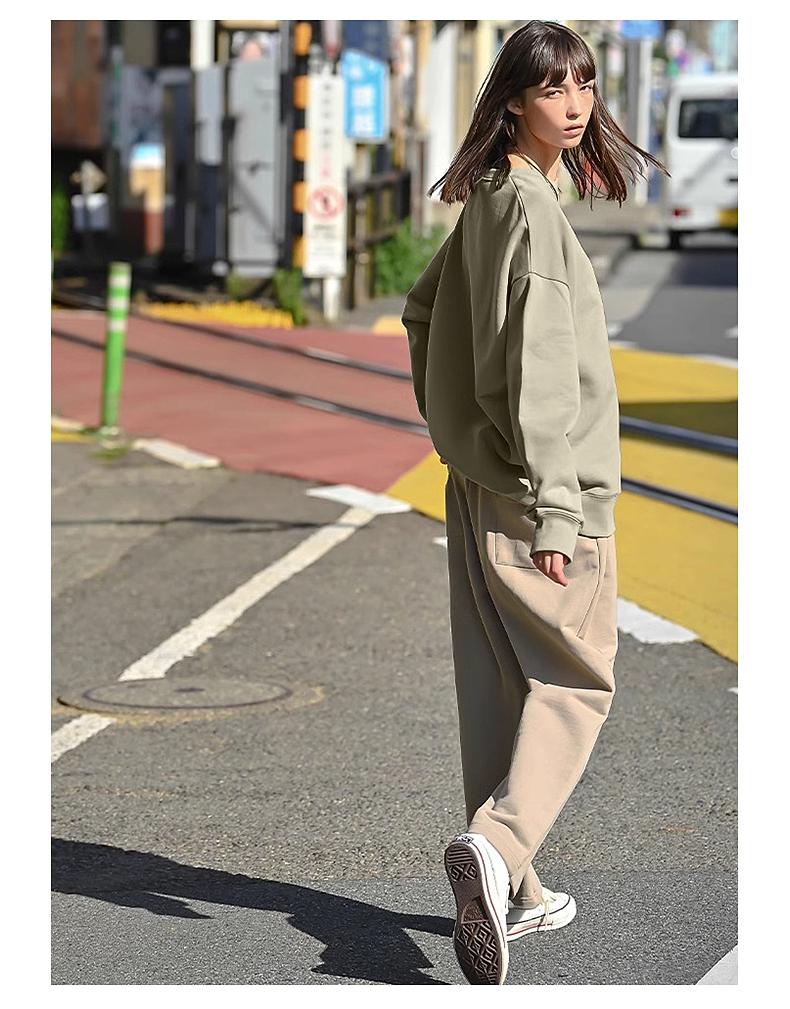 Hello Hipanda Panda Solid Color Neutral Trend Hooded Sweatshirt