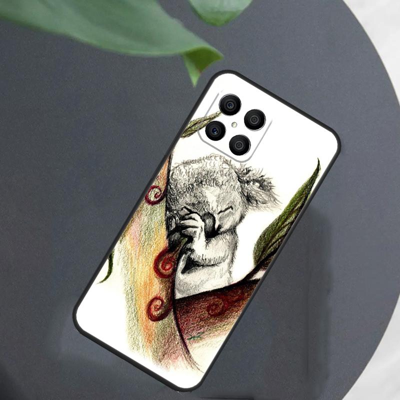 Cartoon Painting Animal Koala For Honor Magic 5 6 7 8 Pro Case For Honor 400 200 50 70 Lite X8c X8b X9a X9b X9c X9d Win RT