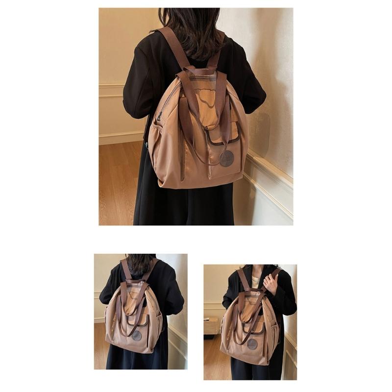 Nylon Backpack Purse for Women Fashion Ladies Shoulder Bag with Multiple Pockets Large Capacity Travel Daypacks Bags