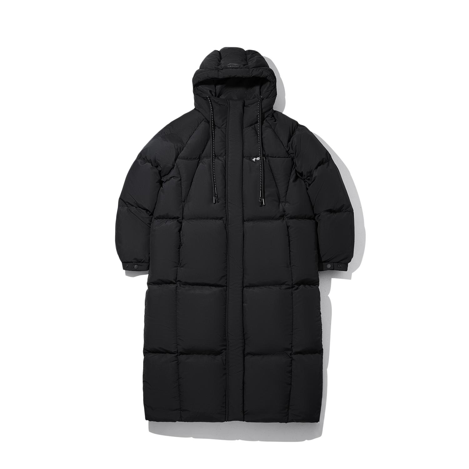 

Li Ning Trendy Sports Series Reflective Water-Resistant Warm Loose Long Duck Down Jacket Women outerwear AYMV478-3 XXL