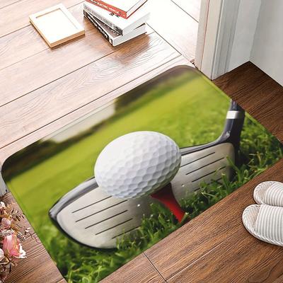 1PC Golf Ball Kitchen Rug Non-Slip Door Mat Pop Design Bathroom Rug Bath Mat Carpet for Home Sink Laundry Decoreeree