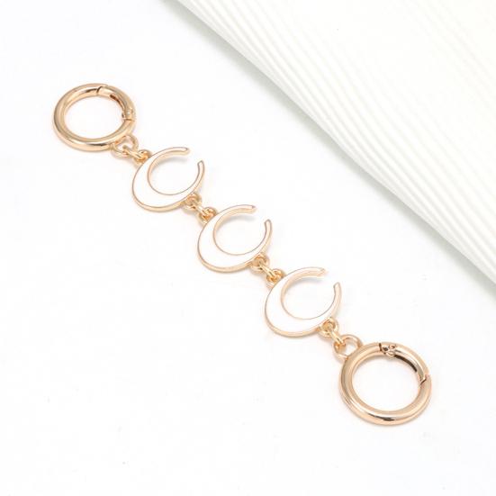 Extension Chain DIY Shoulder Bag Strap Replacement Extended Shape Chain Hollow Moon Purse Polished Lightweight Wallet Strap