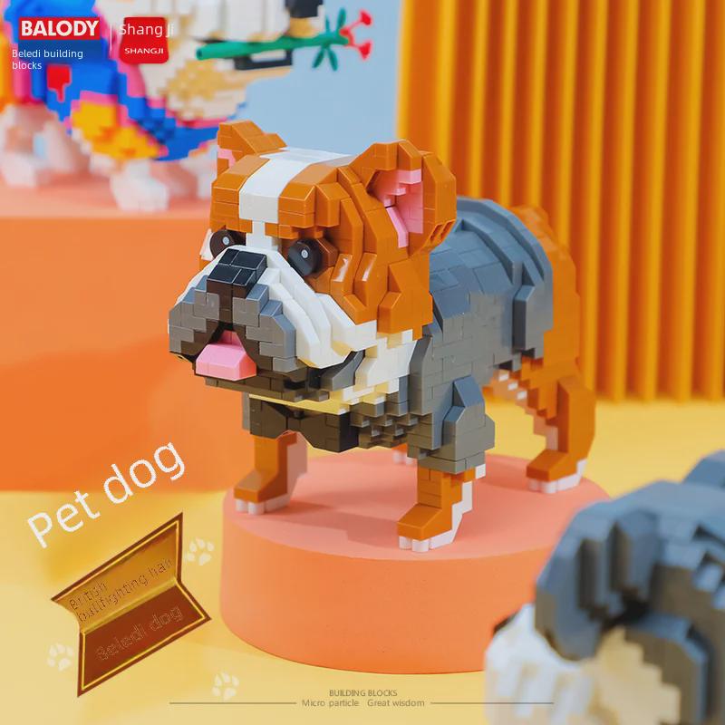 Husky & Schnauzer Toy Building Blocks - Cute Pet Dog Assembly Set for Kids