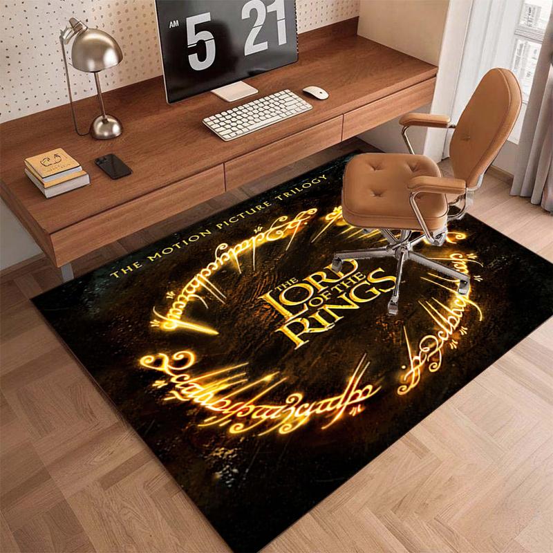 1PC Lord of the Rings Print Rug - home decoration Carpet For Living Room Bedroom Flooring Computer Chair Area Rug