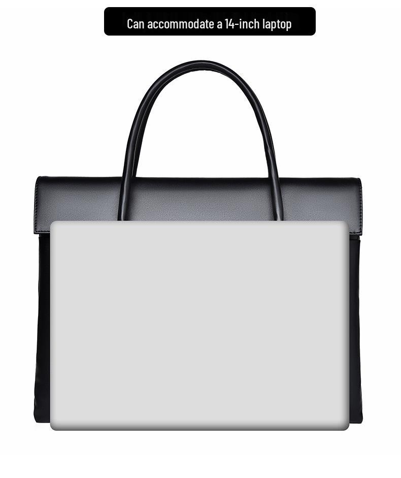 Versatile Large-Capacity PU Fabric Laptop Briefcase for Men and Women