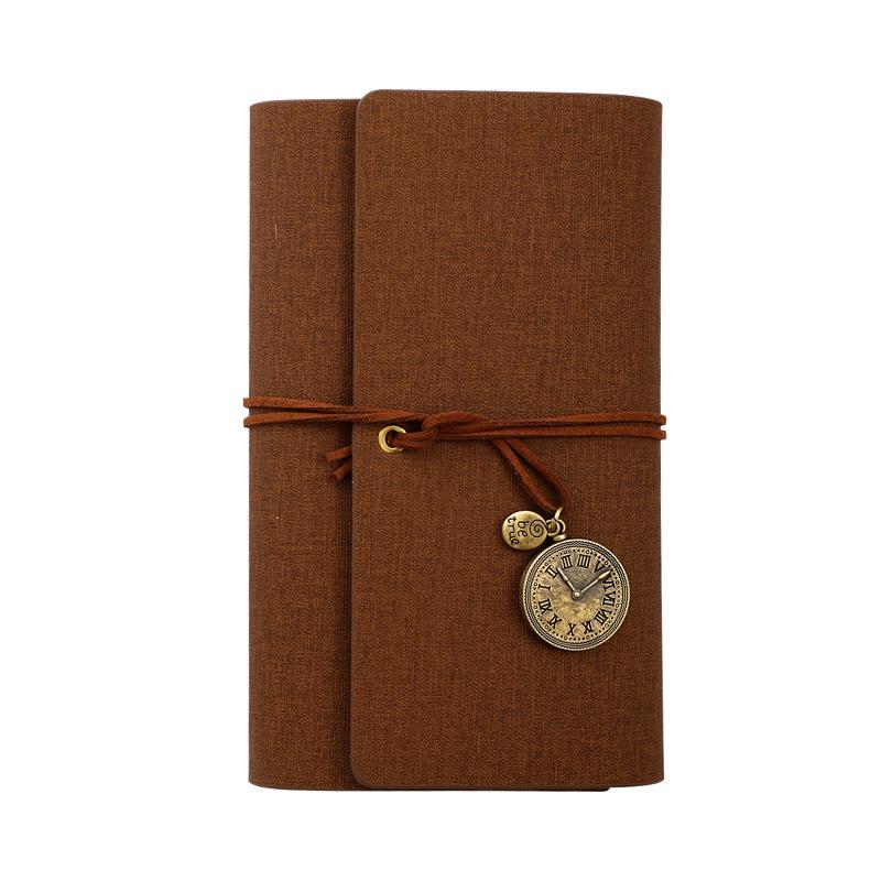 In-stock Retro Custom-Bound Three-Fold A6 Student Notebook with Logo Customization