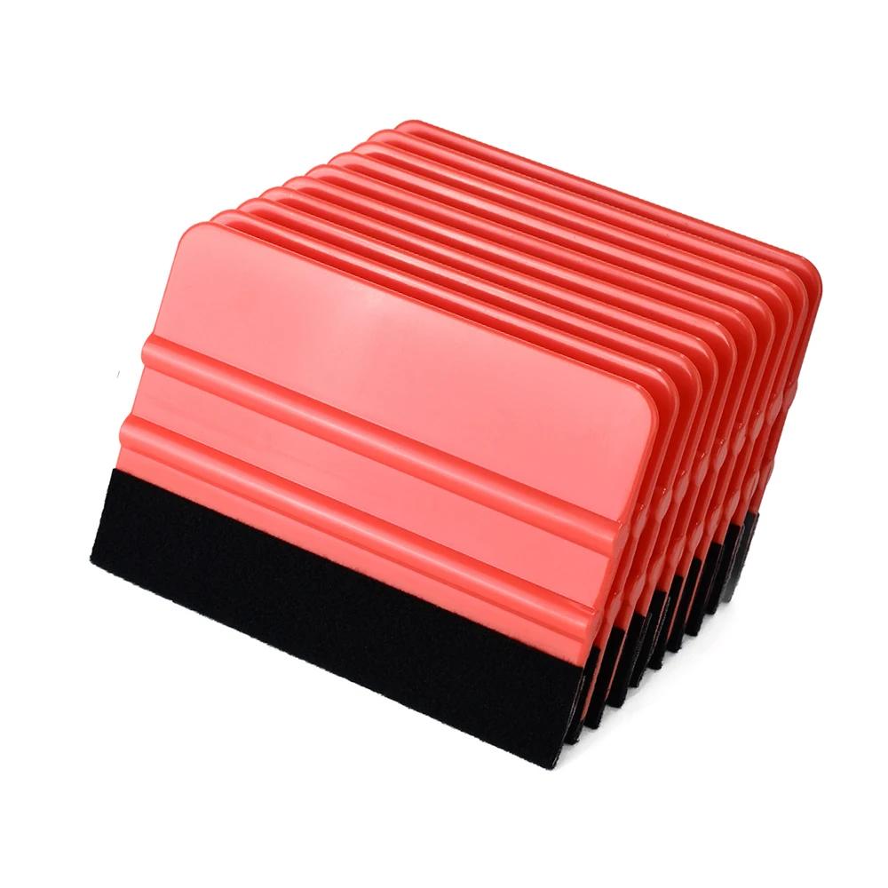 10pcs Vinyl Squeegee Applicator Car Sticker Carbon Film Install Felt Fabric Scraper Window Film Tinting Tool Vinyl Wrap Tools
