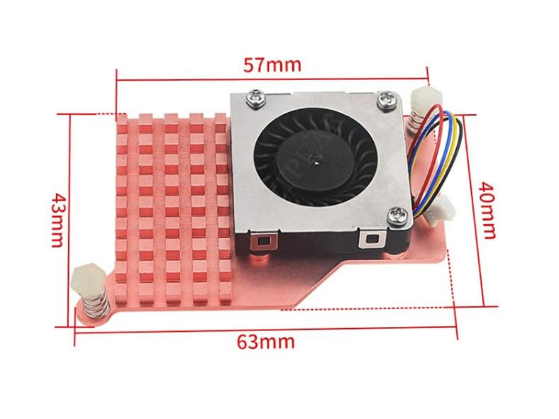 Raspberry Pi 5 Active Cooling Fan with Pure Copper/Aluminum Heat Sink